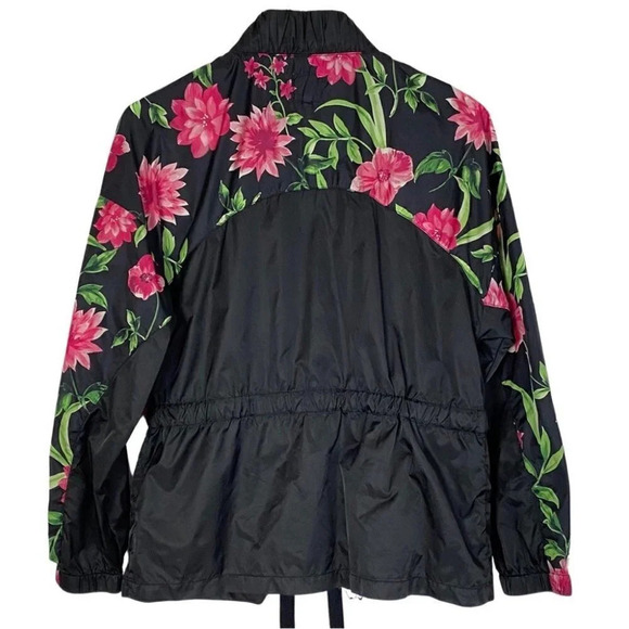 Juicy Couture Jacket Windbreaker Floral Womens Size Small Black Pink Long Sleeve - Picture 2 of 12